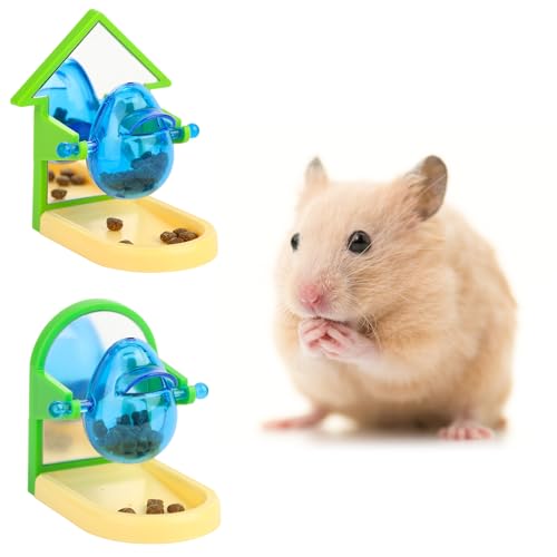Aiieim Spielzeug für Ratten, Futtersuche, Hamster, Ratten, Anreicherung, Sittich, langsamer Futterspender für Käfig mit Spiegel, Intelligenz-Wachstumskäfig, Puzzle, Leckerli-Spender für Papageien von Aiieim