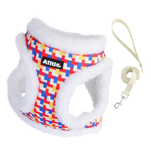 AIITLE Fleece gefüttertes Hundegeschirr und Leine für Spaziergänge - Wintergeschirr mit Weste, Plüschgeschirr für Spaziergänge im Freien, Training für mittlere Hunde Weiß M AIITLE Fleece gefüttertes Hundegeschirr und Leine für Spaziergänge - Wintergeschirr mit Weste, Plüschgeschirr für Spaziergänge im Freien, Training für mittlere Hunde Weiß M von Aiitle