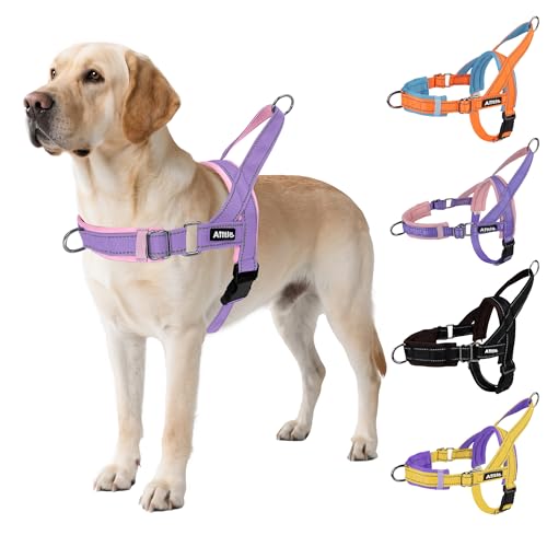AIITLE Verbessertes Hundegeschirr für kleine Hunde, weiches Hundegeschirr, gegen Hals und Brust, verstellbar, reflektierende Streifen, ausbruchsicher und schnell anzubringen, für kleine Hunde von Aiitle