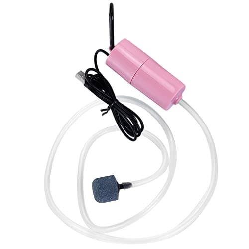 Ailan Aquarium Sauerstoff Luftpumpe USB Kleine Oxygenator Aquarium Luft mit Stein Mini Belüfter Angeln Meeresfrüchte Transport Heimtierbedarf, Rosa von Ailan