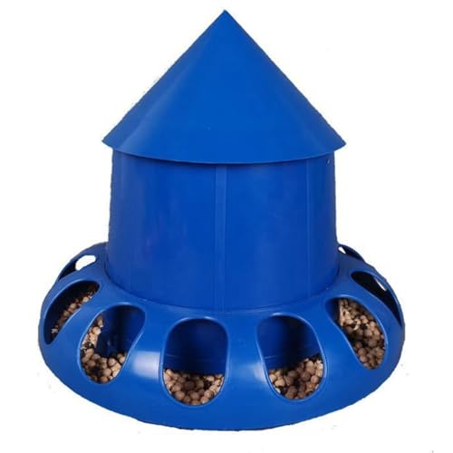 Ailan Automatischer Futterspender mit Deckel, Überlaufschutz, Vogelkäfig, Vogeltränke – Typ 2 kg Fassungsvermögen für und Reinigung, Gartenwasser (blau) von Ailan