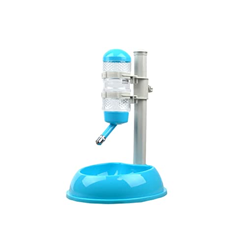 Ailan Automatischer Wasserflaschenspender, tragbarer Tiernahrungsbehälter, Leichter Trinkbrunnen, Kunststoff Futternäpfe für Katzen, Blau, 23.8×23.8×39cm von Ailan
