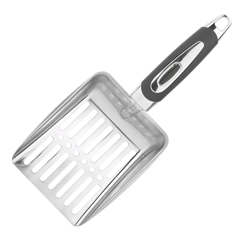 Ailan Deep Shove Katzenstreuschaufel, ergonomischer Griff und verstärkter Rand, Katzenstreuschaufel aus Metall mit tiefem Shove für Unisex, Primärfarben Ailan Deep Shove Katzenstreuschaufel, ergonomischer Griff und verstärkter Rand, Katzenstreuschaufel aus Metall mit tiefem Shove für Unisex, Primärfarben von Ailan