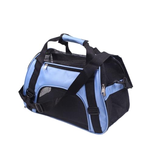 Ailan Faltbare Haustier Reisetasche für Welpen, große Kapazität, leicht zu reinigende Hundehandtasche, geeignet für den täglichen Gebrauch, Polyester Katzentasche, Blau, M von Ailan