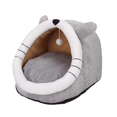 Ailan Gemütliches Höhlenbett für Haustiere, praktisch und tragbar für Haustiere. Komfort, gesunde und hygienische Baumwolle, süßes Katzenbett, Katzenhöhlenbett, L von Ailan
