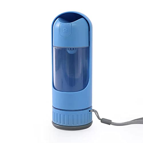 Ailan Haustier Wasserflasche mit Seil, tragbar, auslaufsicher, Getränkeflaschen, einziehbar, Getränkespender, Fütterung zum Wandern, Blau von Ailan