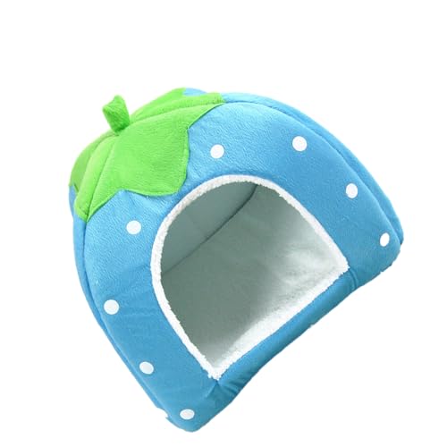 Ailan Hundebett, Baumwollschicht zum Schlafen, Katzenhütte, Haustierhand, stilvolles Haustierbett für rutschfeste Unterseite, Katzenbett, Hundebett, Hundehütte, Hase, Blau, S (26 x 26) cm von Ailan