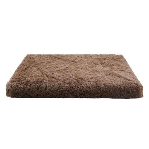 Ailan Hundebett, geeignet für alle Rassen, Leistungs Verhältnis, leicht zu reinigen, Haustierkissen, Polyester Haustiermatte, langlebig, Khaki, L 75 * 50 * 7cm von Ailan