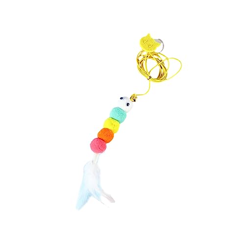 Ailan Katzenspielzeug, selbstunterhaltend, hängende Feder, lustige Schaukel, interaktives Spielzeug, teleskopisch, verstellbar, Kratzseil, Katzenzubehör, Typ 1 von Ailan