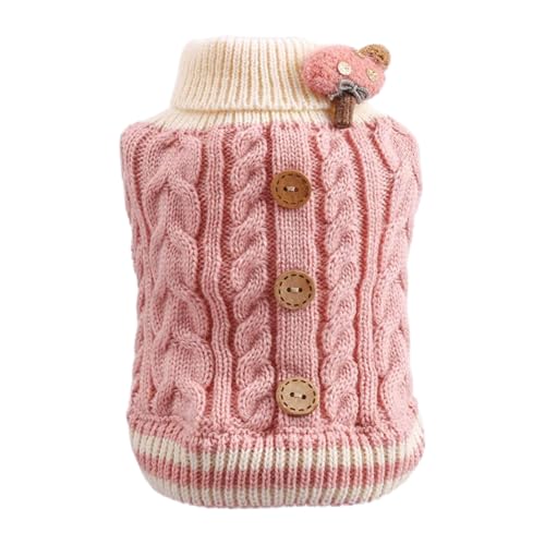 Ailan Kleiden Sie Ihren Hund in einem modischen und einfach zu tragenden Hundepullover und einer bequem zu tragenden Hunde Winterpullover aus Baumwolle, Rosa XL Ailan Kleiden Sie Ihren Hund in einem modischen und einfach zu tragenden Hundepullover und einer bequem zu tragenden Hunde Winterpullover aus Baumwolle, Rosa XL von Ailan