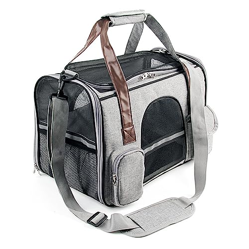 Ailan Pet Bag Carrier Rucksack Mesh verdicken Handtasche Abnehmbarer gepolsterter Schultergurt Travel Airline Train Animals Tote von Ailan