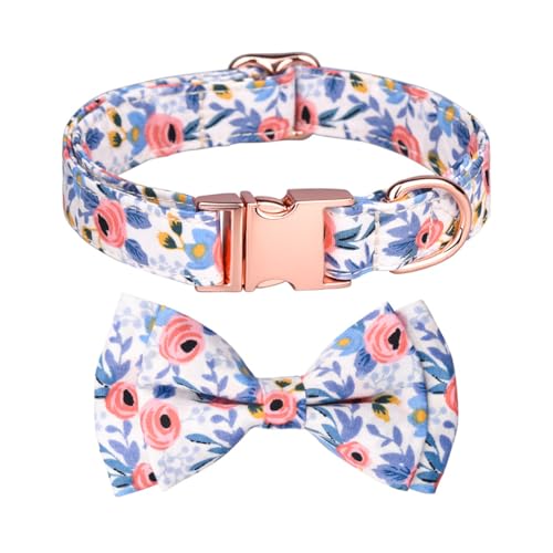Ailan Universal Haustier Halsband mit Verstellbarer Schnalle, elastisch, modisch, niedlich, Anti Lost Halskette für den Außenhof, Schleife von Ailan