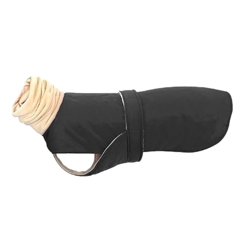 Ailan Warmer und winddichter Hundemantel, passend für Jede Hundegröße, Stoff, Dicke Hundejacke, Kleidung, warme Hundekleidung, stilvoll, Schwarz XL von Ailan