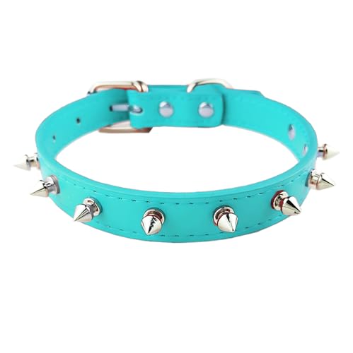 AiliStar Hundehalsband mit Nieten, schützt den Hals des Hundes vor Bissen, Nietenhalsband für Hunde, Himmelblau, Größe XL, passend für einen Halsumfang von 36,8 cm bis 47 cm von AiliStar