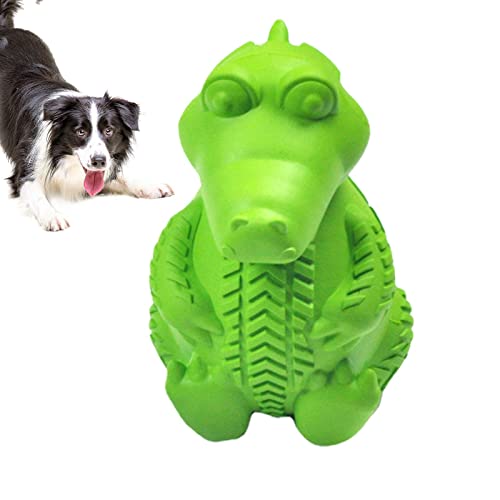 Ailopta Dinosaurier-Hundekauspielzeug, Hundezahnbürsten-Kaustab, Hundekauspielzeug Unzerstörbares quietschendes Hundespielzeug für Aggressive Kautiere von Ailopta