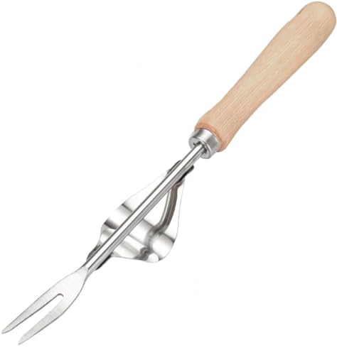 Ailovone Handjätgerät für den Garten Unkrautstecher Edelstahl Manueller Unkrautjäter Mit Holzgriff Unkrautjäter Werkzeug Zum Gartengraben, Jäten, Umpflanzen (1pcs) von Ailovone