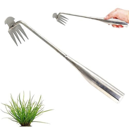 Ailovone UnkrautjäTer Unkrautentferner mit stiel Gartenarbeit Hand Unkrautstecher Unkraut Entferner Gerät Fugenkratzer Unkraut Entwurzelung Jäten Werkzeug (A4) von Ailovone