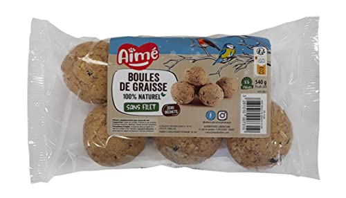 Agrobiothers Fettkugeln 540 g für Vögel und Wildtiere – 4 X 6 Stück von Aime
