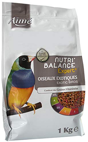 Aimé Aime Nahrung für exotische Vögel, Nutri'Balance Expert, Menü für exotische Vögel, Beutel mit 1 kg Aimé Aime Nahrung für exotische Vögel, Nutri'Balance Expert, Menü für exotische Vögel, Beutel mit 1 kg von Aimé