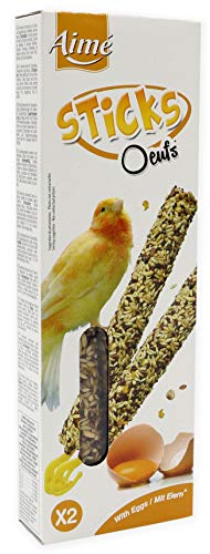 Aimé Ei Kanarienstäbchen / Vogelschmeckerei / 2 knusprige Baguette von Aimé