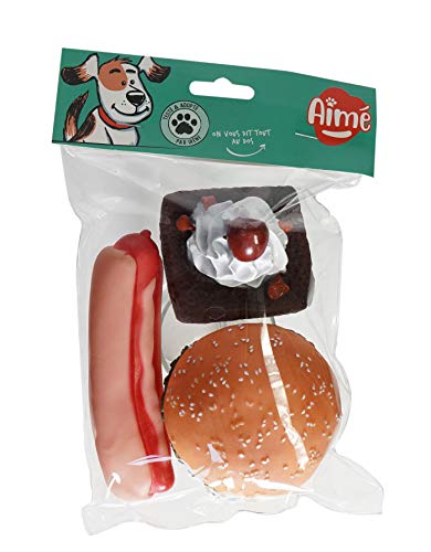 Aimé Fast Food Vinyl-Kauspielzeug für Hunde von Aimé