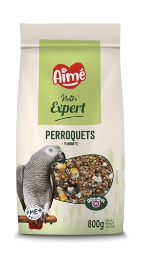 Aime Futter für Papageien, Nutri'Balance Expert, Expertenmenü für Papageien, 800 g Beutel von Aimé