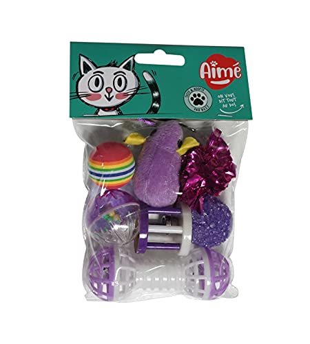 Aime Katzenspielzeug, 7 Stück, Verschiedene Spielzeuge für Katzen, lustiges Spiel von Aimé