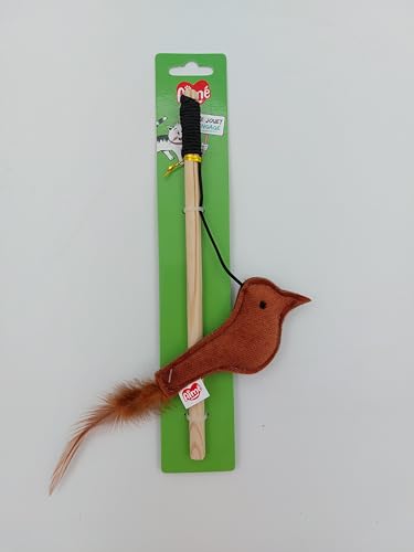 Aimé Katzenspielzeugserie – Plüsch für Katzen – Angelrute Vogel – enthält Katzenminze – 25 cm – entwickelt unter tierärztlicher Kontrolle – getestet nach CE-Normen von Aimé