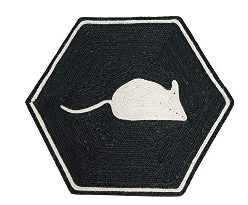 Aime Kratzmatte Maus, sechseckig, Schwarz, 40 cm, 1 Stück von Aime