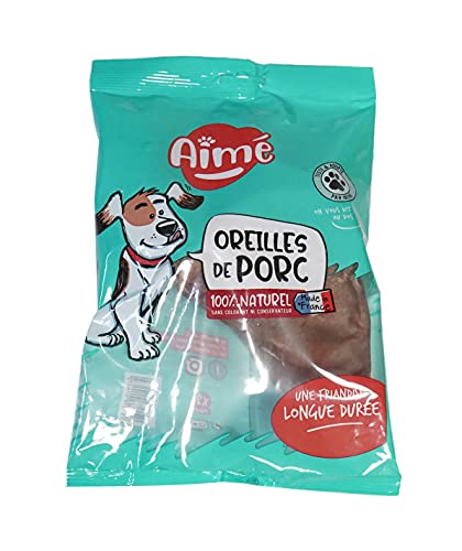 Aimé - Leckereien für Hunde - Schweinefleischohren - Hundefutter ohne Konservierungsstoffe und Farbstoffe - Kauhundesnacks - 100% natürliches Hundeaccessoire - für Hundewohlfühlen - X2 Aimé - Leckereien für Hunde - Schweinefleischohren - Hundefutter ohne Konservierungsstoffe und Farbstoffe - Kauhundesnacks - 100% natürliches Hundeaccessoire - für Hundewohlfühlen - X2 von Aimé