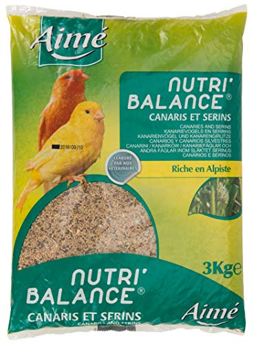 Aimé Aime Nahrung für Kanarienvögel und Serinen, Nutri'Balance Mahlzeiten für Kanarienvögel, 3 kg Beutel von Aimé