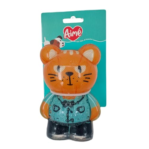 Aimé Spielzeug für Hunde, Hamster, Beschäftigungshund, glänzend, originell und bunt, reduziert Langeweile und Stress, mit integriertem Quietscher, sehr robust, 12 cm von Aime