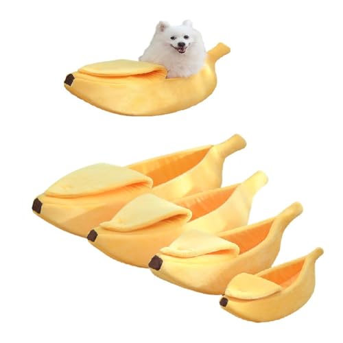 Ainiupi Bananenbett für Katzen, kreatives Haustierbett in Bananenform, für Katzen, Kätzchen, Kaninchen, kleine Hunde Ainiupi Bananenbett für Katzen, kreatives Haustierbett in Bananenform, für Katzen, Kätzchen, Kaninchen, kleine Hunde von Ainiupi