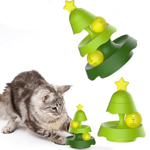 Ainiupi Interaktives Katzenspielzeug Ball Drehteller Katzenminze Bälle Katzenball Bahn Katzenspielzeug für gelangweilte Indoor-Katzen Ainiupi Interaktives Katzenspielzeug Ball Drehteller Katzenminze Bälle Katzenball Bahn Katzenspielzeug für gelangweilte Indoor-Katzen von Ainiupi