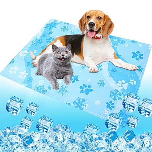 Airminti Kühlmatte Hund, Kuhlmatte für Hund und Katze mit Ungiftiges Gel, Selbstkühlende Kissen, Hundematte Kühlend Kratzfest langlebiger Tierkühlmatte Sommer (M（50×65cm）) von Airminti