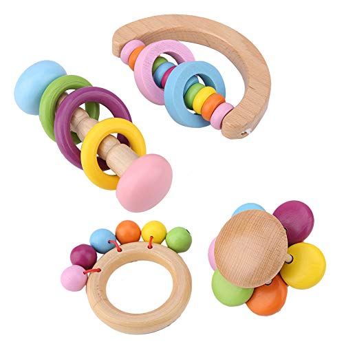 Airshi Buntes Holzspielzeug, 4 Stück Papageienspielzeug, für Papageienvogel von Airshi