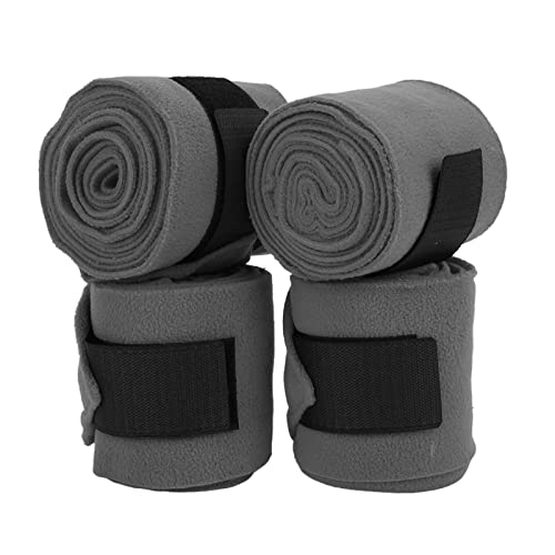 Airshi Fleece-Pferdebeinbandage, Warme, Atmungsaktive, Doppelseitige, Waschbare Pferdebeinbandage Zum Training, Reiten, Trainieren (Grau) von Airshi