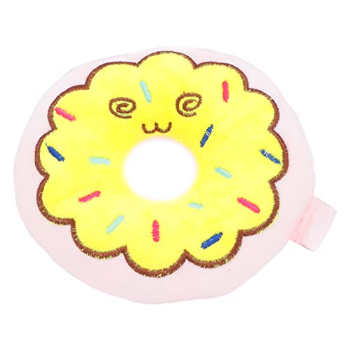 Airshi Plüsch-Hundespielzeug, Bissfeste Donuts, Weiches Plüschspielzeug, Donut, Haustierspielzeug Zum Alleinigen Spielen bei Kaudrang des Hundes (Rosa) von Airshi