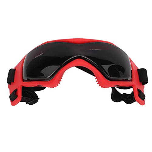 Airshi Schutzbrille für Hunde, Komfortable, Schneesichere Hundebrille mit Verstellbarem Riemen für Mittelgroße Hunde (Rot) von Airshi