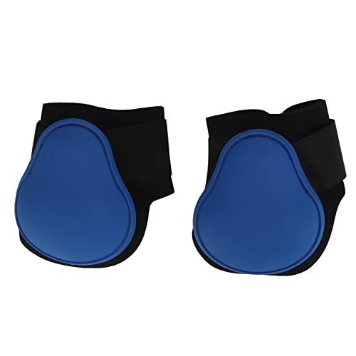 Airshi Streichkappen für Pferde, PU-Schale, Weiches Sehnengamaschen-Set für Pferde (Blaue Hinterbeine 22 x 20 cm) von Airshi