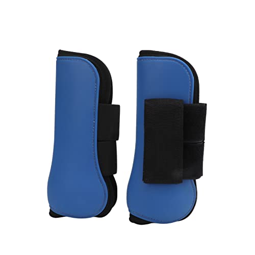 Pferdegamaschen, Stoßdämpfender Pferdebeinschutz Zum Reiten, Springen und Training (Blaue Vorderbeine 34 x 20 x 24 cm) von Airshi