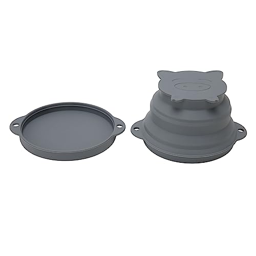 Zusammenklappbare Hundenäpfe, Lebensmittelechtes Silikon, Zusammenklappbare Hunde-Reisenäpfe, Leicht zu Reinigen, mit Deckel Im Freien für Picknicks Zusammenklappbare Hundenäpfe, Lebensmittelechtes Silikon, Zusammenklappbare Hunde-Reisenäpfe, Leicht zu Reinigen, mit Deckel Im Freien für Picknicks von Airshi