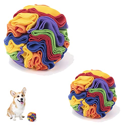 Aisny 2 Stücke Schnüffelball für das Geruchstraining von Hunden, Interaktives Hundespielzeug Intelligenzspielzeug Waschbar - Schnüffelteppich Schnüffelspielzeug für Kleine Mittelgroße Hunde Haustier von Aisny
