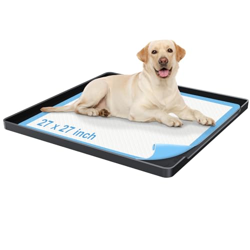 Urinierpad-Halter für Hunde, 68,6 x 68,9 cm, Hunde-Pad-Halter [2,5 cm erhöhter Rand], rutschfeste Silikonmatte und auslaufsichere Hunde-Töpfchenablage für Bodenschutz, Welpen-Töpfchentrainingspad, von Aisslro