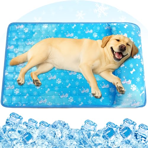 Aisuowa KüHlmatte Hund Katze, 2025 KüHlmatte für Hunde ｍit Ungiftigem Festgel, SelbstküHlende KüHldecke Hund, Wasserdicht,Dauerhaft KüHldecke Katzen für Sommer- L(55×80cm) von Aisuowa