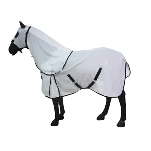 Fliegendecke Pferdebekleidung, Fliegenlaken für Pferde Atmungsaktives Pferd Mesh Sheet Bug Mücke Fliege UV-Schutz Fliegenbisse Cool Equine Summer Bites Cool Equine Summer Sheet von Aiupuyer
