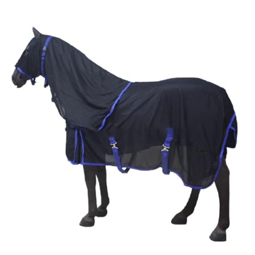 Fliegendecke Pferdebekleidung, Fliegenlaken für Pferde Atmungsaktives Pferd Mesh Sheet Bug Mücke Fliege UV-Schutz Fliegenbisse Cool Equine Summer Bites Cool Equine Summer Sheet von Aiupuyer