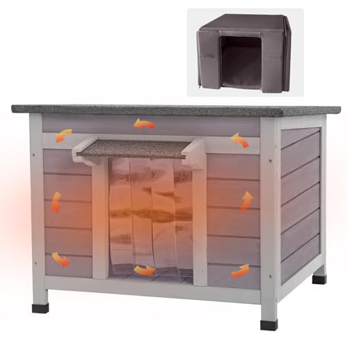 Aivituvin Beheiztes Outdoor-Katzenhaus mit isolierter Auskleidung für Kaninchen, wasserdichter Kaninchenstall für Katzen Aivituvin Beheiztes Outdoor-Katzenhaus mit isolierter Auskleidung für Kaninchen, wasserdichter Kaninchenstall für Katzen von Aivituvin