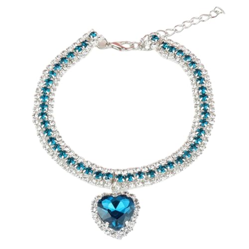 Aiwjeakh Hundehalsband mit Glänzendem Strass, Katze, Diamant-Schmuck, Halskette, Haustier-Bling-Prinzessin-Halsband, Welpenzubehör, C Aiwjeakh Hundehalsband mit Glänzendem Strass, Katze, Diamant-Schmuck, Halskette, Haustier-Bling-Prinzessin-Halsband, Welpenzubehör, C von Aiwjeakh