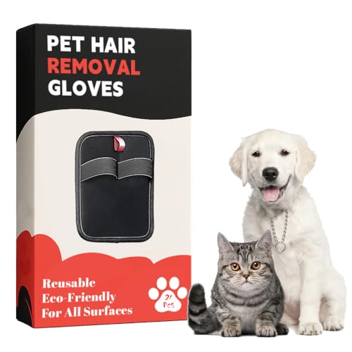 Aiwojiujiu Pro 2025 Fünf-Finger-Handschuhe zur Tierhaarentfernung – Fortschrittliches Tierhaarentfernungswerkzeug für Hunde & Katzen (Braun, S) von Aiwojiujiu